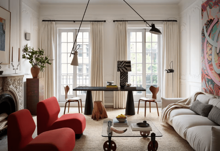 curtains inside window