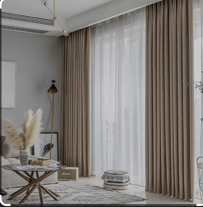 hotel room window curtains