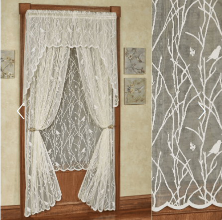 long lace curtains