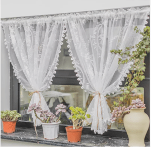 short lace curtains